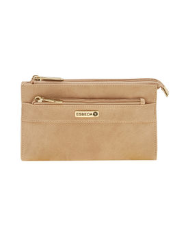 ESBEDA - Beige Solid Pu Synthetic Material Wallet