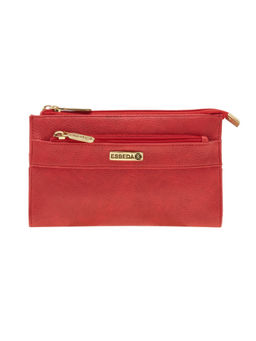 ESBEDA - Red Solid Pu Synthetic Material Wallet