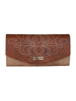 ESBEDA - Beige Color Pu Synthetic Material Stiches Wallets