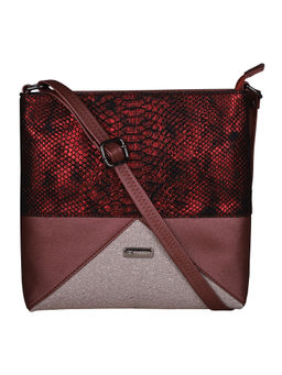 ESBEDA - Maroon Color Pu Synthetic Material Twinkle Star Sling Bag