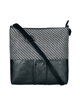 ESBEDA - Black Color Pu Synthetic Material Goldie Jute Sling Bag