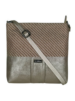 ESBEDA - Beige Color Pu Synthetic Material Goldie Jute Sling Bag