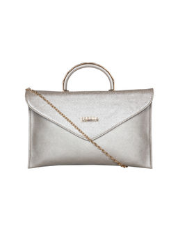 ESBEDA - Silver Color Small Saddle Envelope Sling Bag