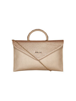 ESBEDA - Rose Gold Color Small Saddle Envelope Sling Bag