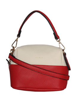 ESBEDA - Red-Beige Solid Pattern Coated Pu Leather Handy Sling Bag