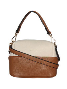 ESBEDA - Tan-Beige Solid Pattern Coated Pu Leather Handy Sling Bag