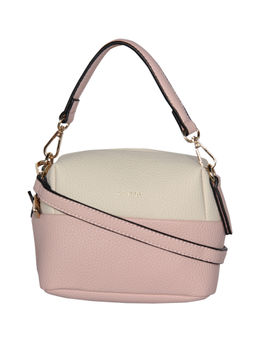 ESBEDA - Pink-Beige Solid Pattern Coated Pu Leather Handy Sling Bag