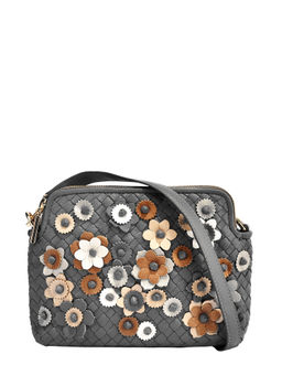 Eske - Grey Paola Double Zip Shoulder Bag