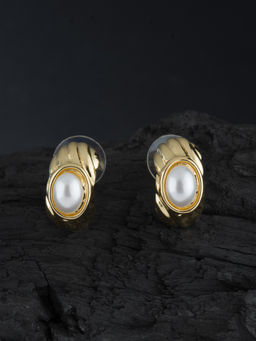E2O - Gold Plated Pearl Stud Earring