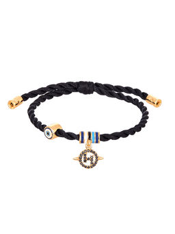 Outhouse - The Oh Petit Monogram Knot Unisex Bracelet - Noir Black