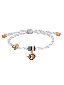 Outhouse - The Oh Petit Monogram Knot Unisex Bracelet - Daisy White And Gold