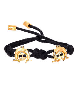 Outhouse - Oh Monogram Knot Of Love Cord Unisex Bracelet - Noir Black