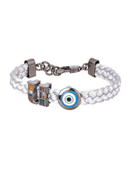 Outhouse - Infini Thread Of Protego Unisex Bracelet - Luna Grey And Gunmetal