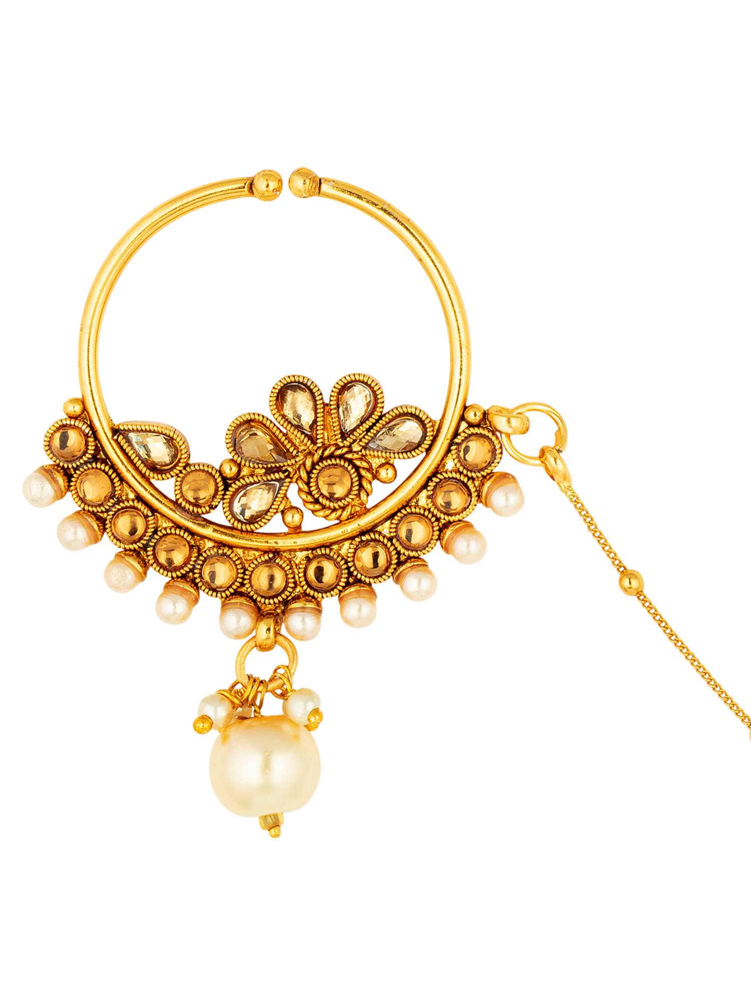 Bridal nathiya gold clearance