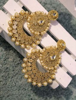 PANASH - Gold-Plated Beaded Handcrafted Chandbalis