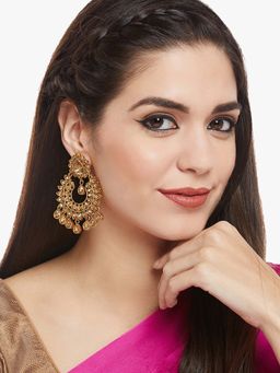 PANASH - Gold-Plated Stone-studded Chandbalis