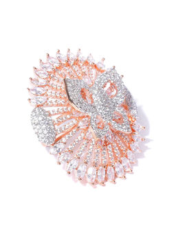 Priyaasi - Butterfly Inspired CZ Stone Studded Adjustable Ring