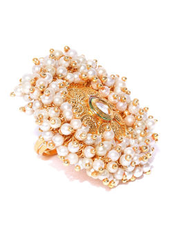 Priyaasi - Gold Plated Pearl Beaded Ring