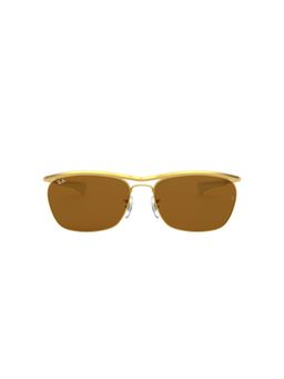 Ray-Ban - Gold Square Polarized Sunglasses - 0RB3619