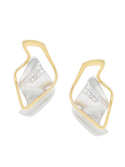 Shaze - Multi-Color Double Curve Earrings