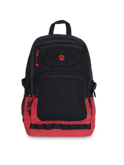 Swiss Brand - MAINE Black & Red Color Soft Medium Size Backpack - Q219BLMEB030U