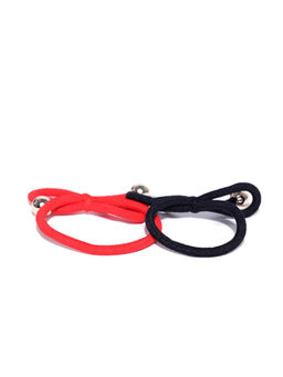ToniQ - Red And Black Rubber Band (Set of 2)