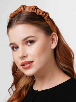 ToniQ - Tan Pleated Hair Band