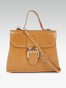 Twenty Dresses by Nykaa Fashion - Tan Curves Of The Rectangle Sling Bag