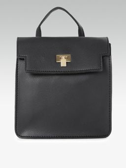 Twenty Dresses by Nykaa Fashion - Black Time For Work Backpack