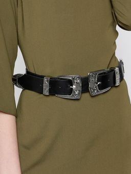 Twenty Dresses by Nykaa Fashion - Black Love The Twin Spin Waist Belt