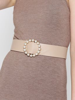 Twenty Dresses by Nykaa Fashion - Beige For The Love Of Pearls Waist Belt