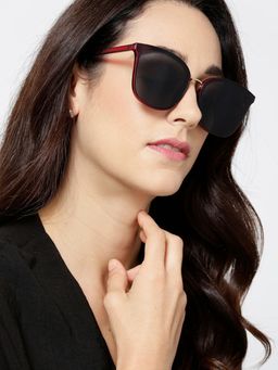 Twenty Dresses by Nykaa Fashion - Maroon Deep In Red Sunglasses