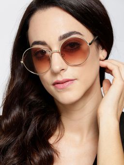 Twenty Dresses by Nykaa Fashion - Gold Look Into My Eyes Sunglasses