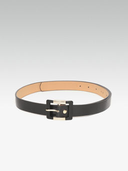 Twenty Dresses by Nykaa Fashion - Black Notch Up Enamel Waist Belt