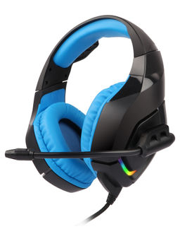 Zebronics - ZEB-RUSH (Blue) Premium Gaming Headphone with RGB LEDs, Dual 3.5mm Jack