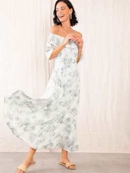 Zink London - White Floral Bardot Dress