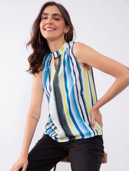 Zink London - Multi-Color Striped Regular Top