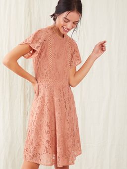 Zink London - Coral Detailing Mini Dress