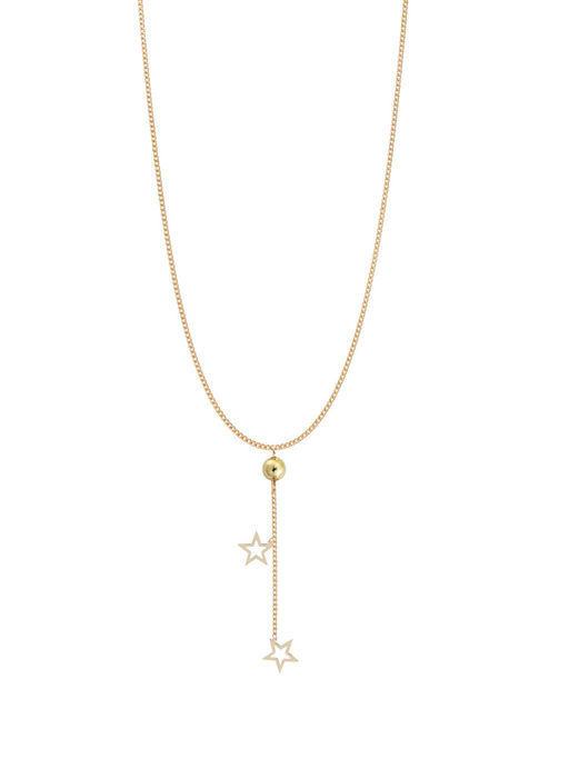 OOMPH Gold Tone Delicate Star Design Necklace