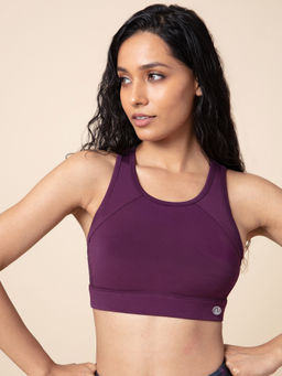 Nykd by Nykaa - Reflect-In Sports Bra With Removeable Cookies , Nykd All Day-NYK 003 - Maroon