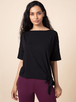 Nykd by Nykaa - On-Trend Tie-Up Top , Nykd All Day-NYK 022 - Black