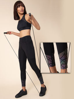Nykd by Nykaa - Reflect-In Glam Leggings With Pockets , Nykd All Day-NYK 072 - Black