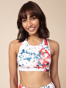 Nykd by Nykaa - On-Trend Sports Bra With Keyhole Back , Nykd All Day-NYK 082 - Multi-Color