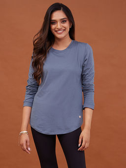 Nykd by Nykaa - Nykd All Day Feel at home Long Sleeve Top - NYLE153 Pewter