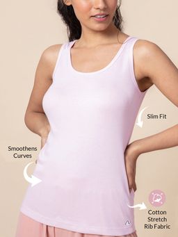 Nykd by Nykaa - Essential Cotton Tank Top With Antimicrobial Finish , Nykd All Day-NYLE 001 - Pink