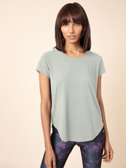 Nykd by Nykaa - All Day, Supersoft Essential Tee-NYK 077 - Seafoam Green