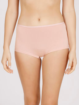 Nykd by Nykaa - Soft stretch cotton Mid rise Boyshort Panty with full rear coverage-NYP082-Nude