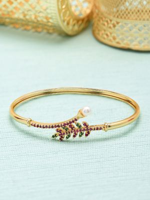 Golden ZPFK4430 Zaveri Pearls Kadaa for Women Golden ZPFK4430 Zaveri Pearls Kadaa for Women