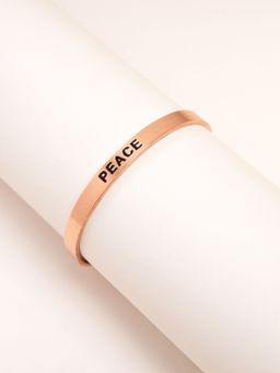 Pipa Bella by Nykaa Fashion - Rose Gold Plated Peace Resolution 2021 Karma Bangle