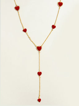 Pipa Bella by Nykaa Fashion - Red Meenakari Solid Necklace